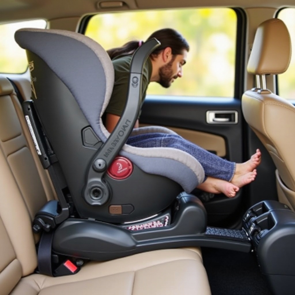 how to get car seat out of base